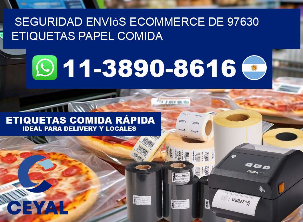 seguridad enviós ecommerce de 97630 etiquetas papel comida