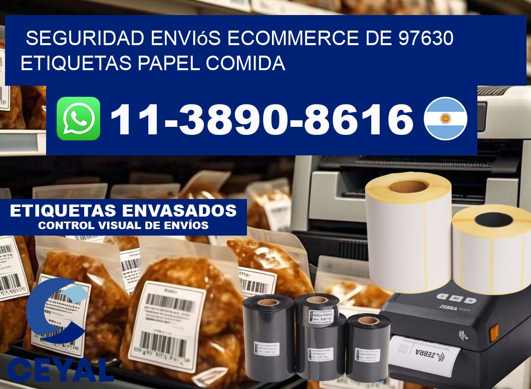 seguridad enviós ecommerce de 97630 etiquetas papel comida
