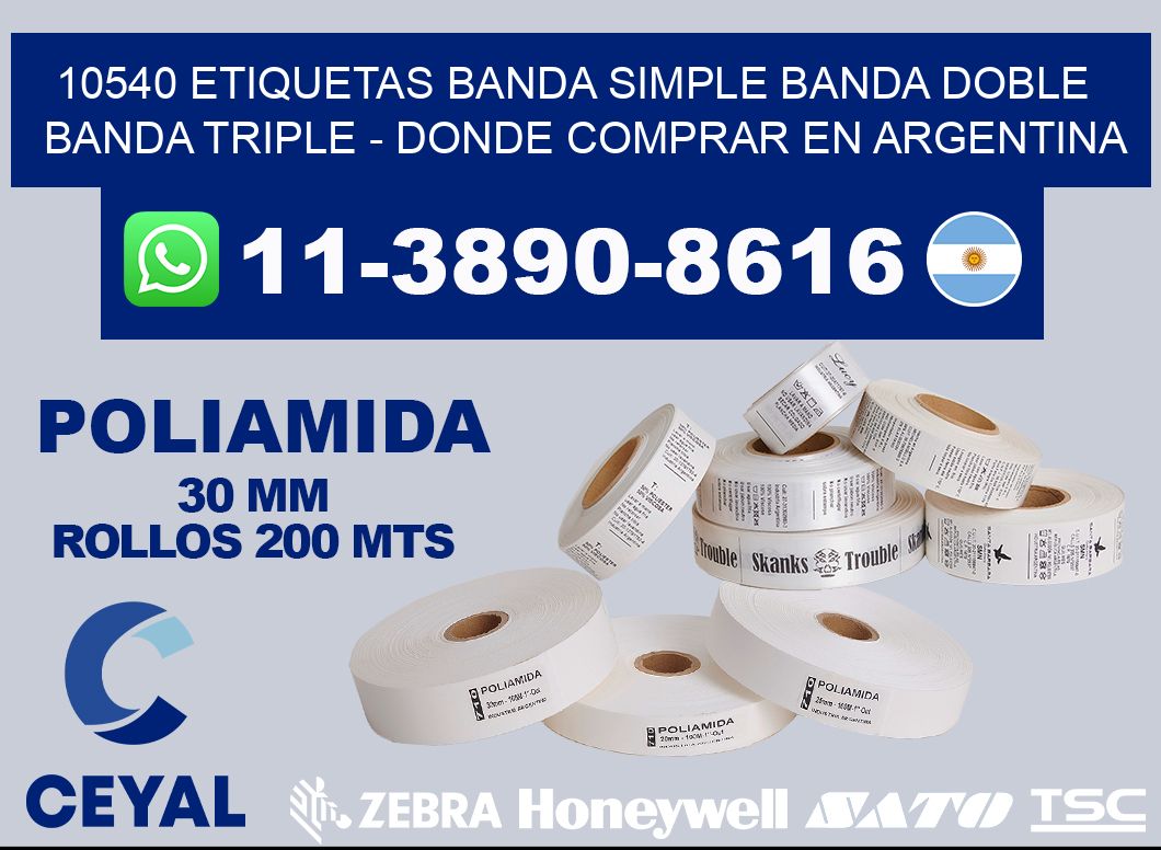 10540 etiquetas banda simple banda doble banda triple - Donde Comprar en Argentina