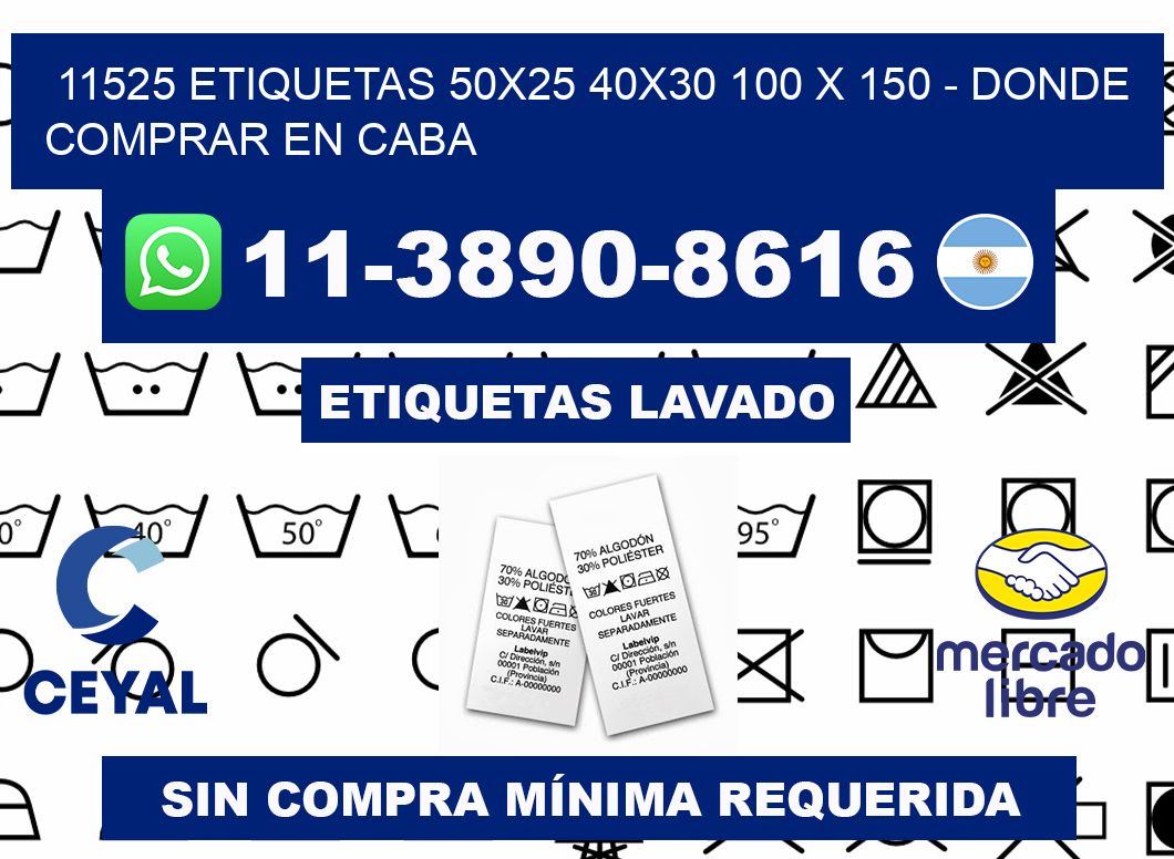 11525 etiquetas 50x25 40x30 100 x 150 - Donde Comprar en Caba