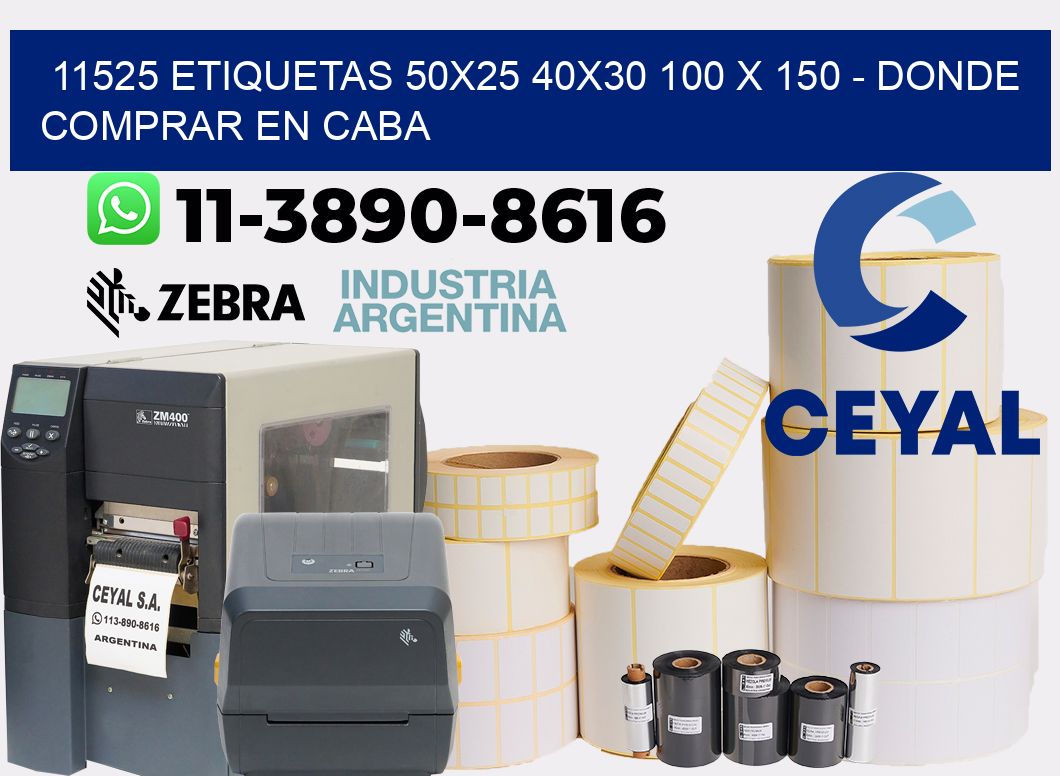 11525 etiquetas 50x25 40x30 100 x 150 - Donde Comprar en Caba