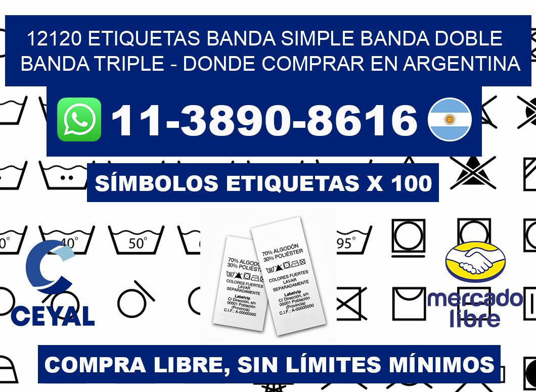 12120 etiquetas banda simple banda doble banda triple - Donde Comprar en Argentina