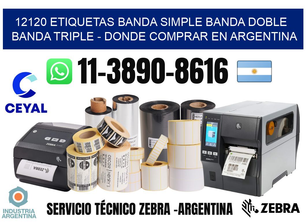 12120 etiquetas banda simple banda doble banda triple - Donde Comprar en Argentina