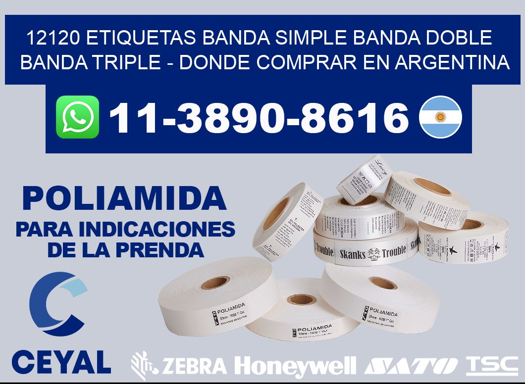 12120 etiquetas banda simple banda doble banda triple - Donde Comprar en Argentina