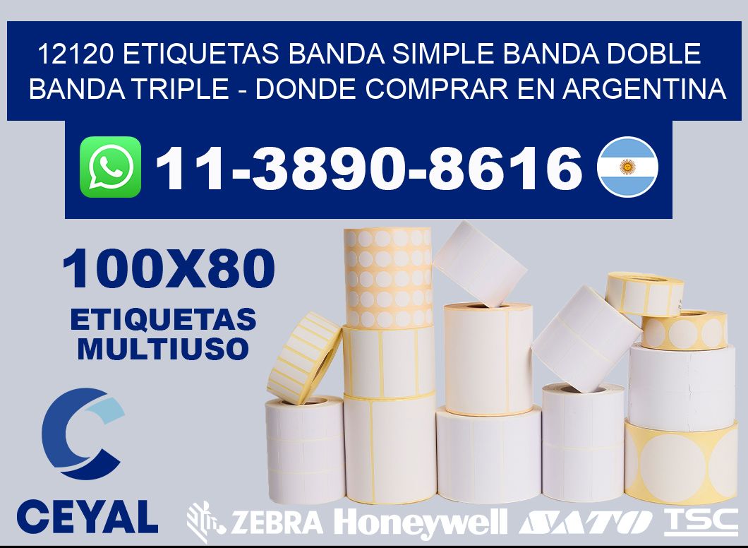 12120 etiquetas banda simple banda doble banda triple - Donde Comprar en Argentina