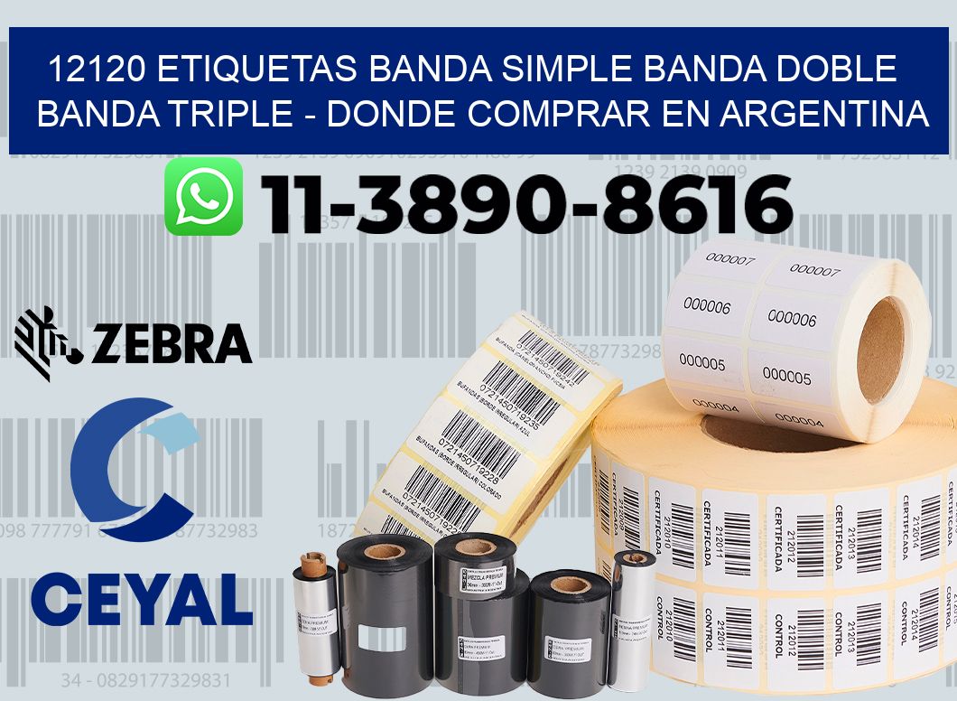 12120 etiquetas banda simple banda doble banda triple - Donde Comprar en Argentina