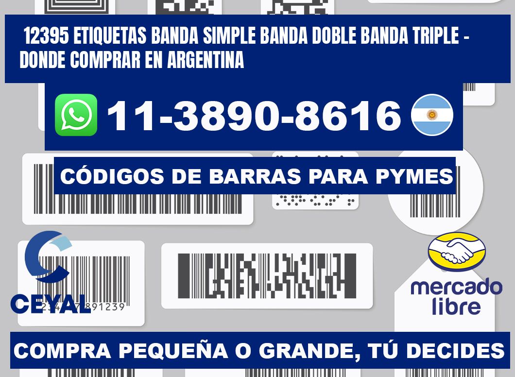 12395 etiquetas banda simple banda doble banda triple - Donde Comprar en Argentina