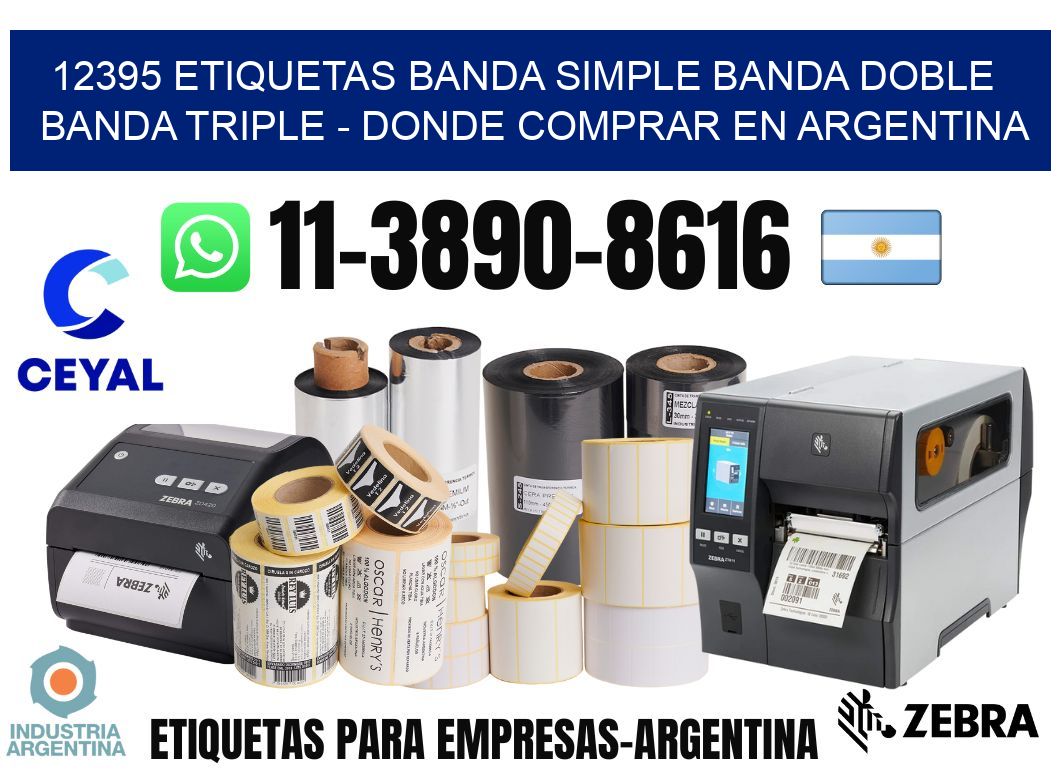12395 etiquetas banda simple banda doble banda triple - Donde Comprar en Argentina
