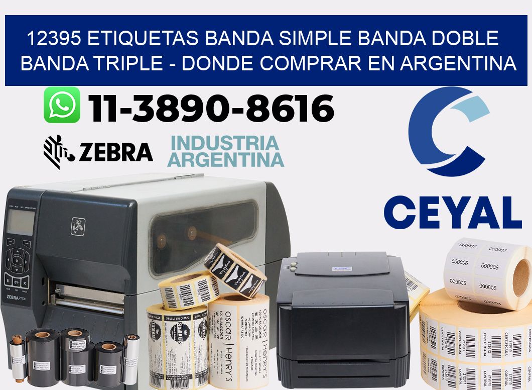 12395 etiquetas banda simple banda doble banda triple - Donde Comprar en Argentina