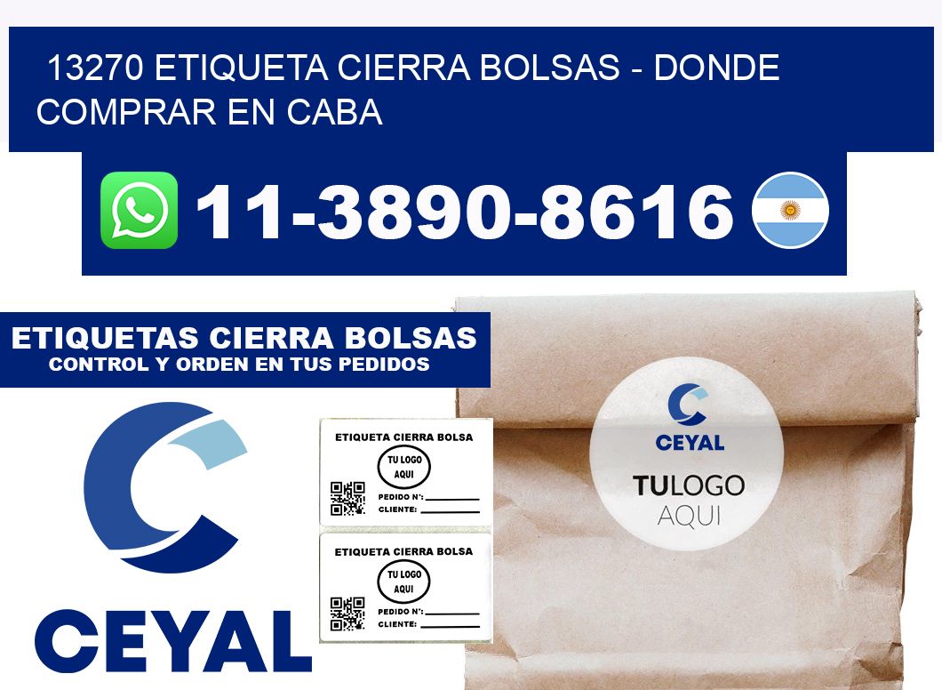 13270 etiqueta Cierra Bolsas - Donde Comprar en Caba