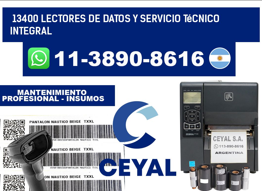 13400 Lectores de Datos y Servicio Técnico Integral
