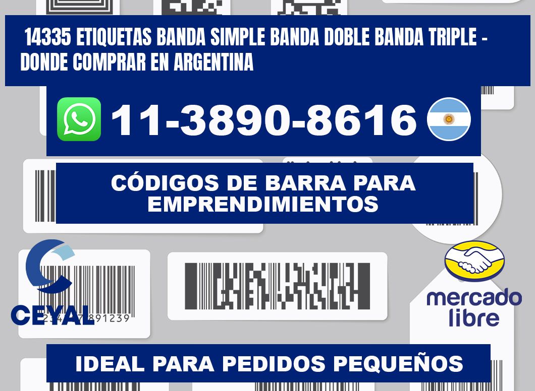 14335 etiquetas banda simple banda doble banda triple - Donde Comprar en Argentina