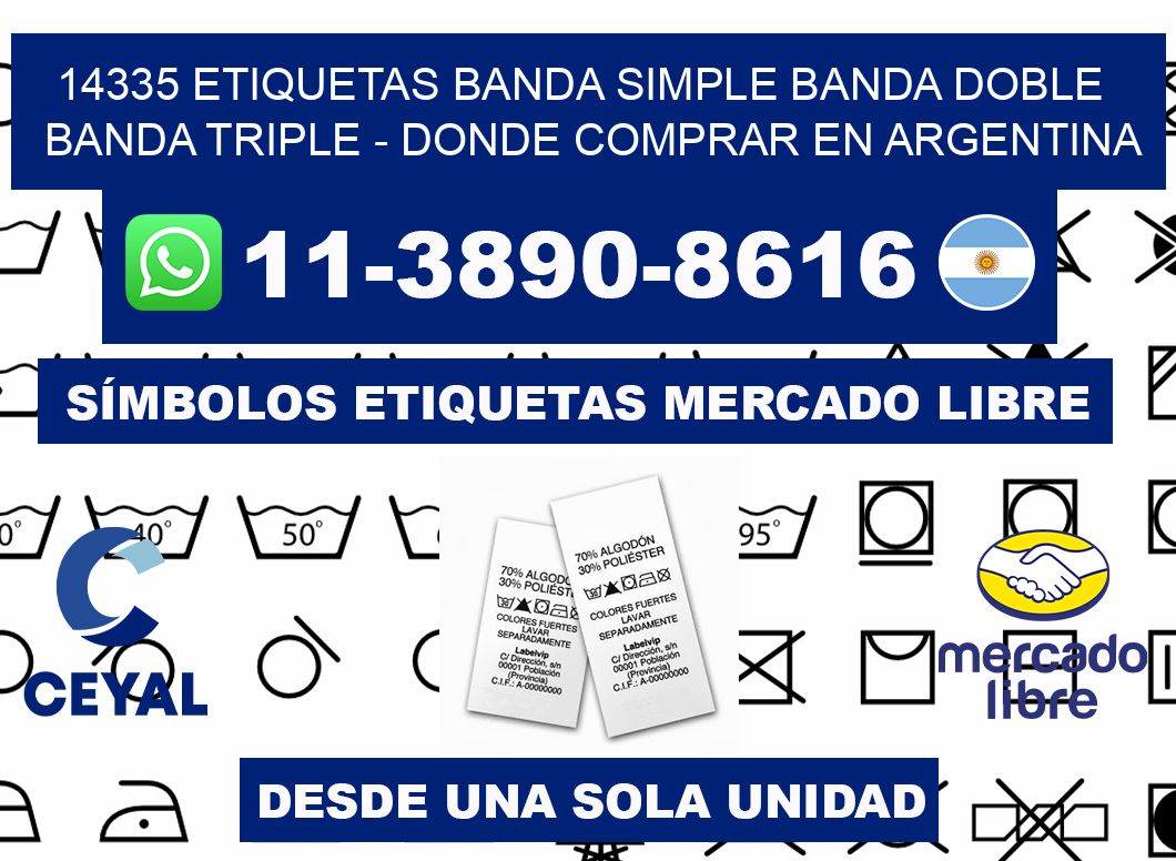 14335 etiquetas banda simple banda doble banda triple - Donde Comprar en Argentina