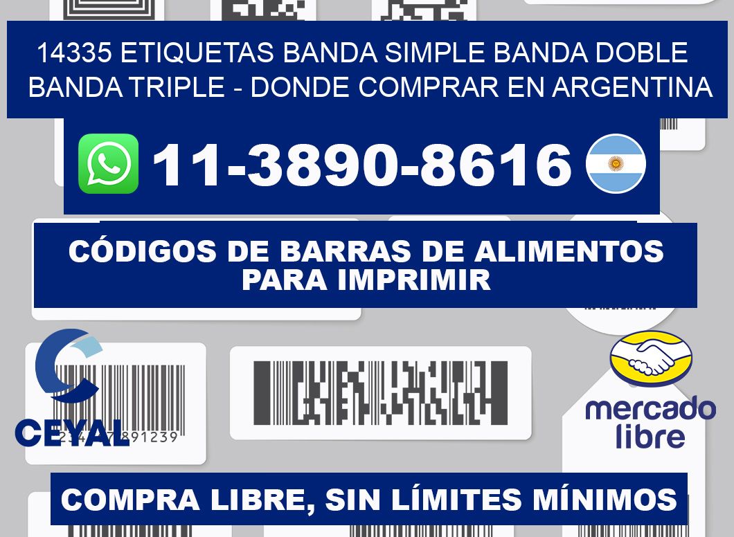 14335 etiquetas banda simple banda doble banda triple - Donde Comprar en Argentina