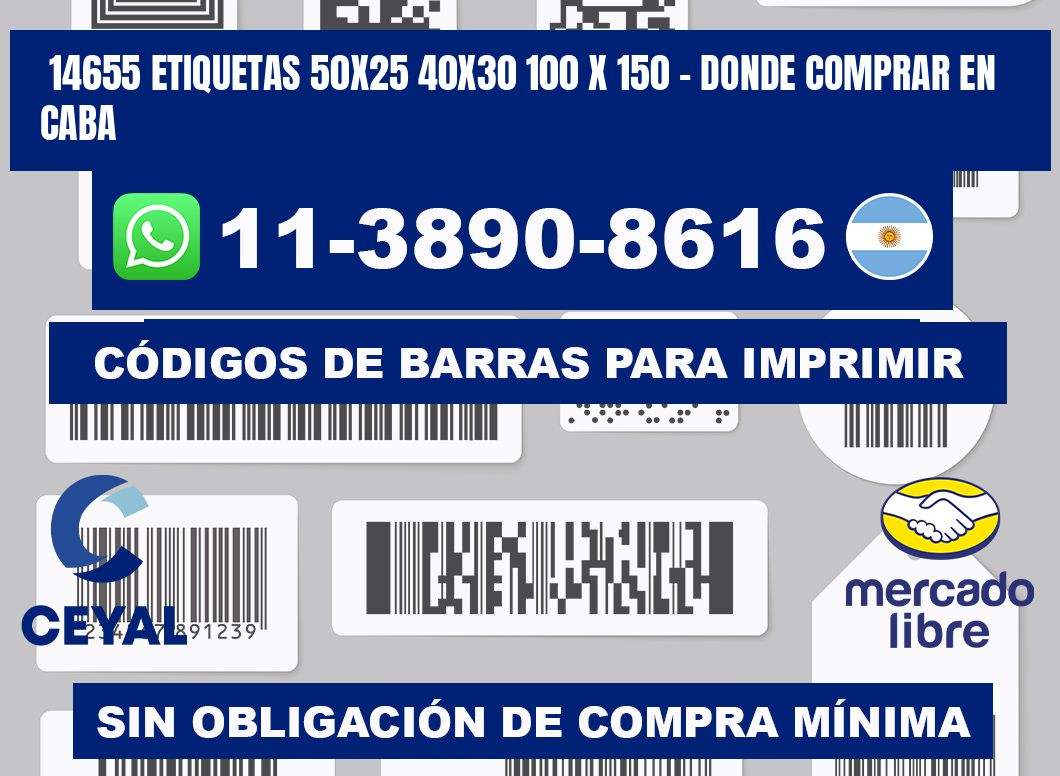 14655 etiquetas 50x25 40x30 100 x 150 - Donde Comprar en Caba