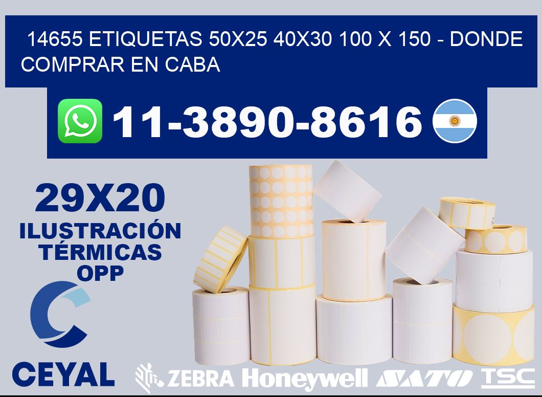 14655 etiquetas 50x25 40x30 100 x 150 - Donde Comprar en Caba