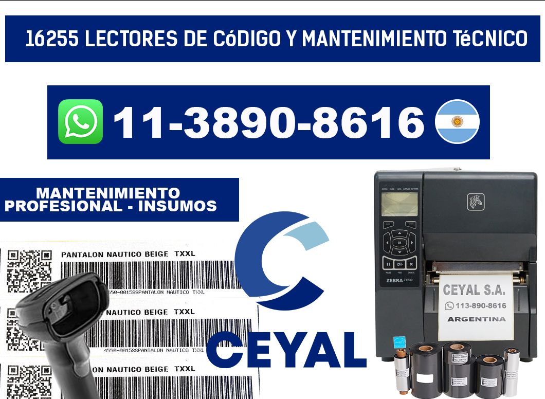 16255 Lectores de Código y Mantenimiento Técnico