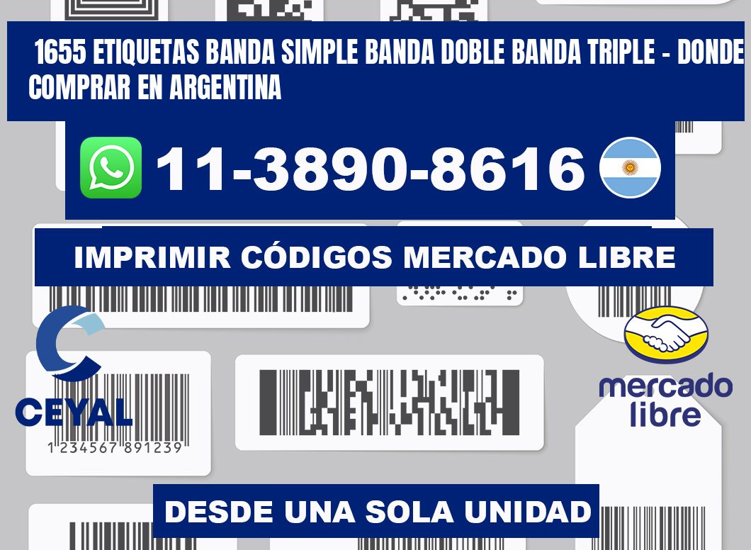1655 etiquetas banda simple banda doble banda triple - Donde Comprar en Argentina