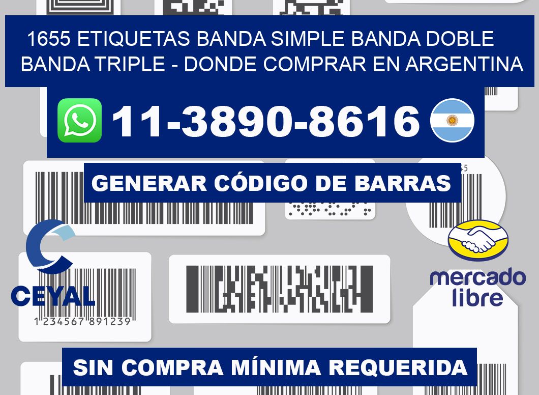1655 etiquetas banda simple banda doble banda triple - Donde Comprar en Argentina