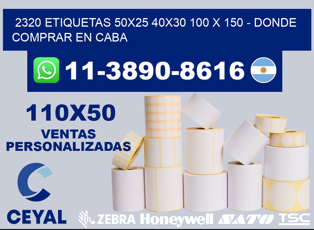 2320 etiquetas 50x25 40x30 100 x 150 - Donde Comprar en Caba