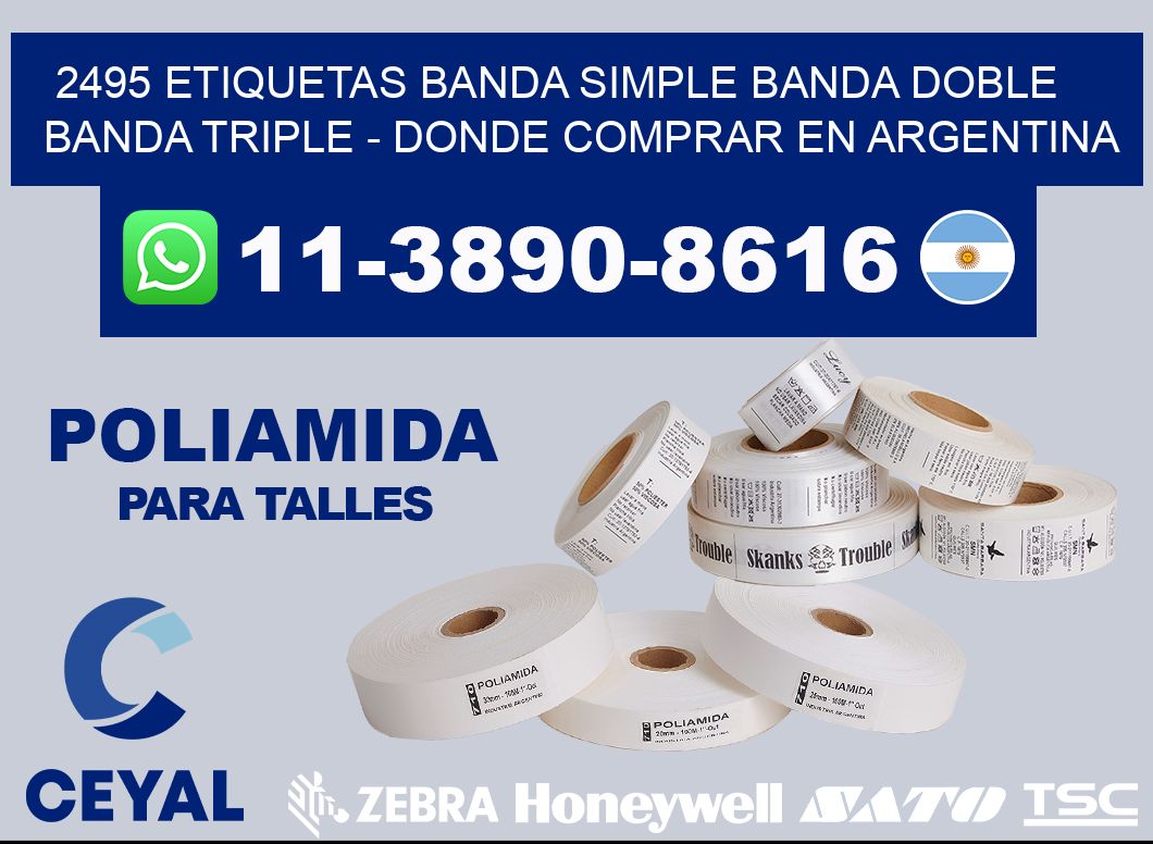 2495 etiquetas banda simple banda doble banda triple - Donde Comprar en Argentina