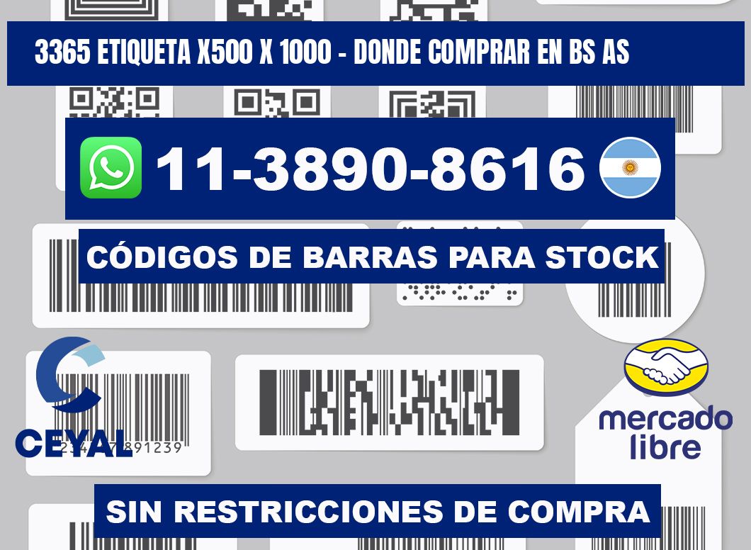 3365 etiqueta x500 x 1000 - Donde Comprar en bs as
