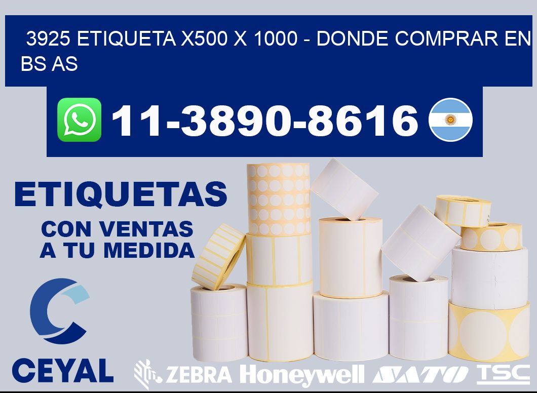 3925 etiqueta x500 x 1000 - Donde Comprar en bs as