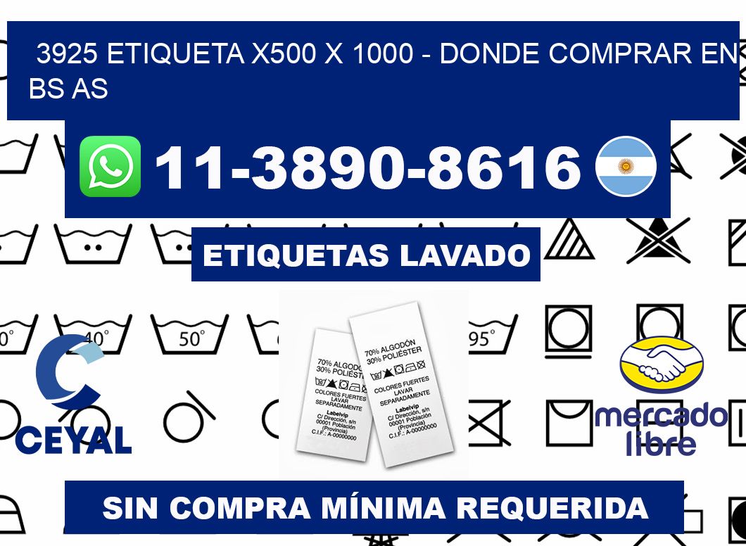 3925 etiqueta x500 x 1000 - Donde Comprar en bs as