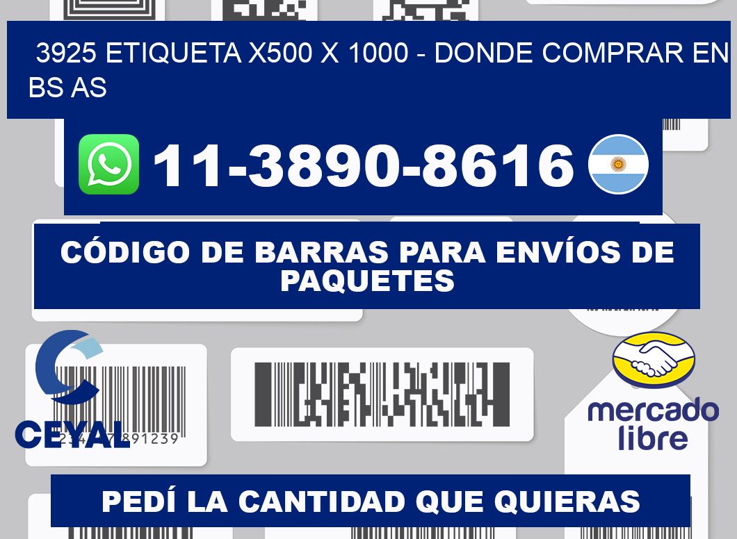 3925 etiqueta x500 x 1000 - Donde Comprar en bs as