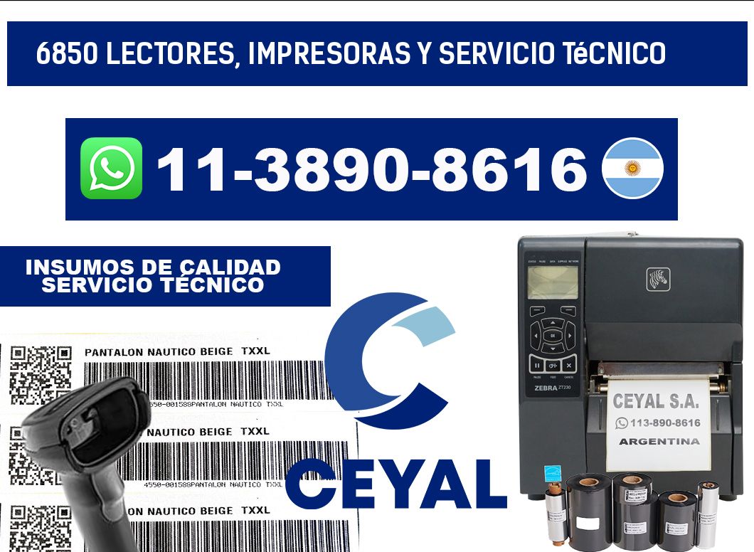 6850 Lectores, Impresoras y Servicio Técnico