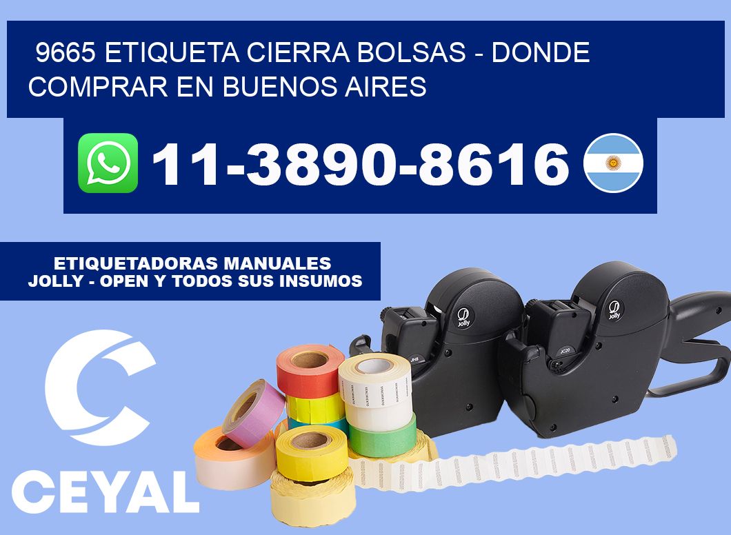 9665 etiqueta Cierra Bolsas - Donde Comprar en Buenos Aires