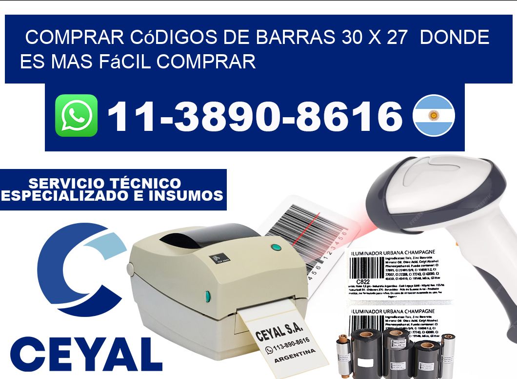 Comprar códigos de barras 30 x 27  Donde es mas fácil comprar