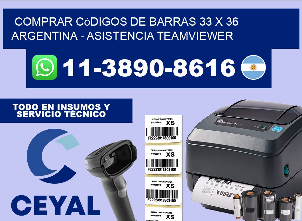Comprar códigos de barras 33 x 36 argentina – asistencia teamviewer