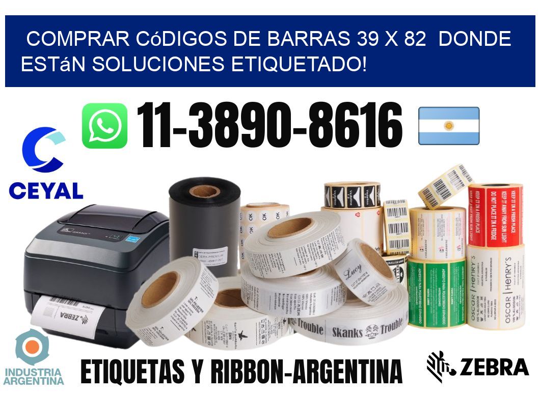 Comprar códigos de barras 39 x 82  donde están soluciones etiquetado!
