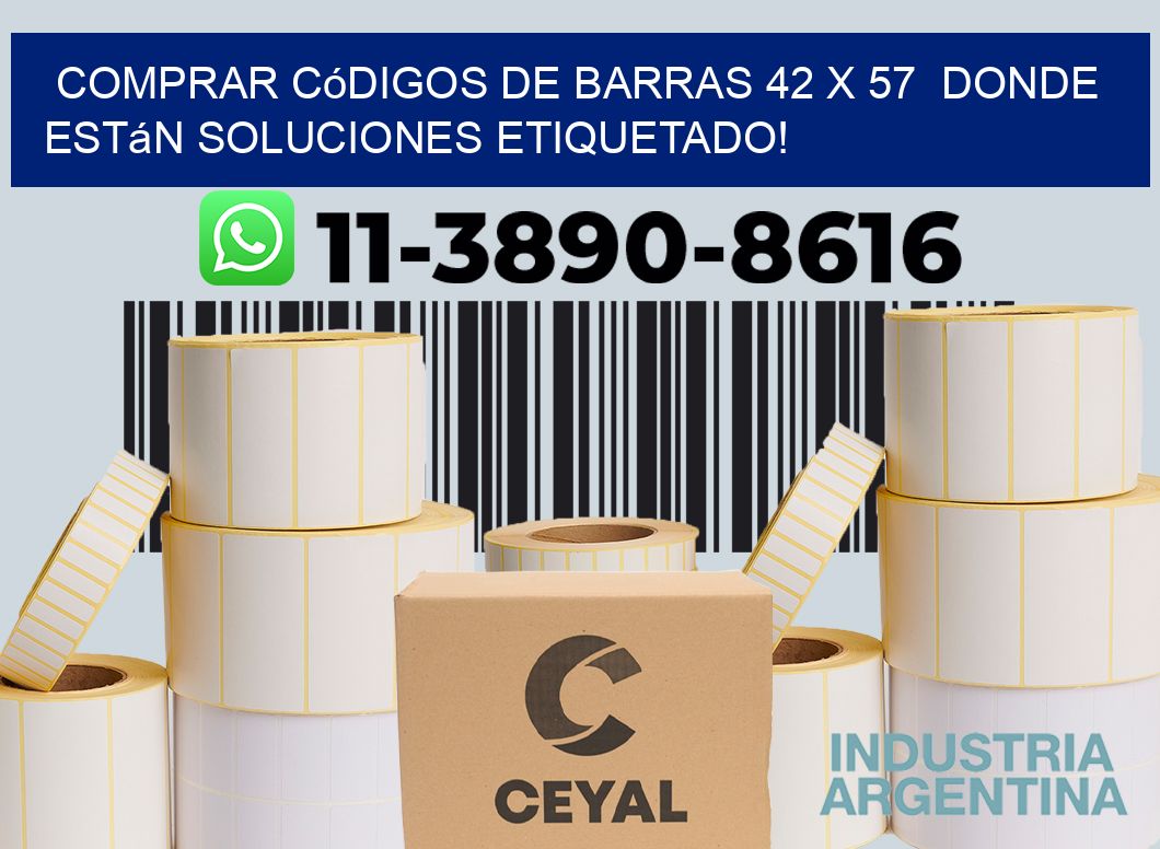 Comprar códigos de barras 42 x 57  donde están soluciones etiquetado!