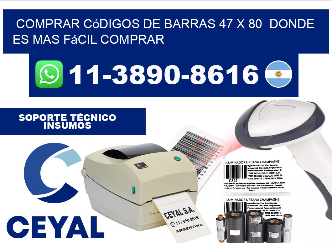 Comprar códigos de barras 47 x 80  Donde es mas fácil comprar