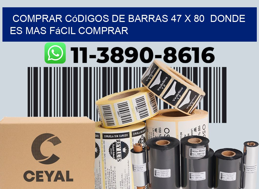 Comprar códigos de barras 47 x 80  Donde es mas fácil comprar