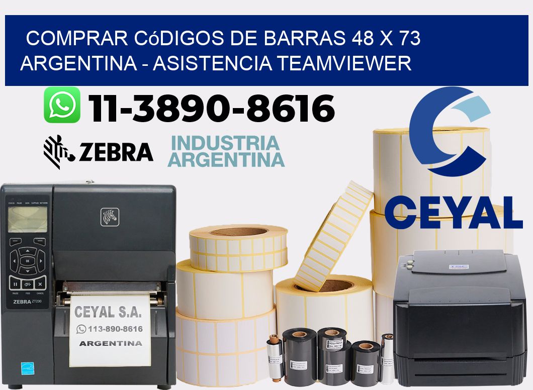 Comprar códigos de barras 48 x 73 argentina - asistencia teamviewer