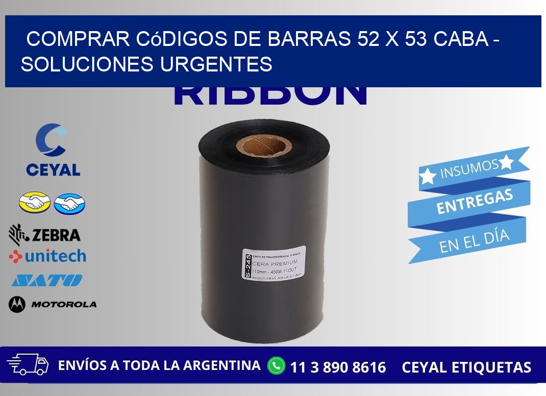 Comprar códigos de barras 52 x 53 CABA - soluciones urgentes
