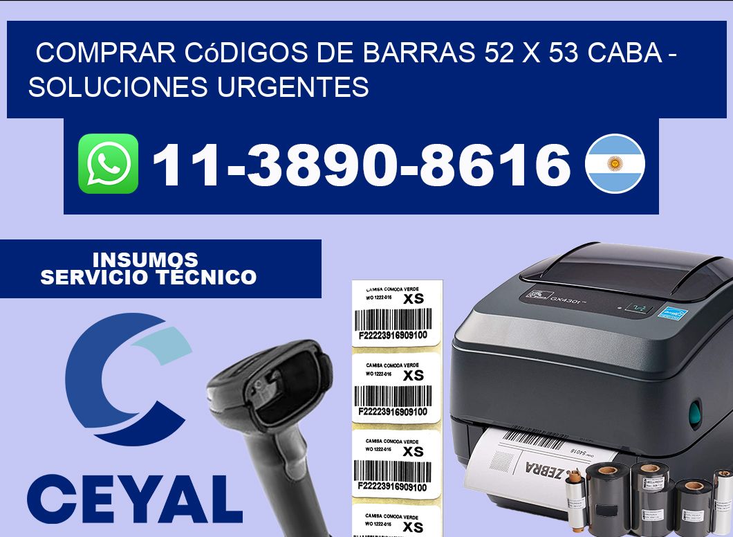 Comprar códigos de barras 52 x 53 CABA – soluciones urgentes
