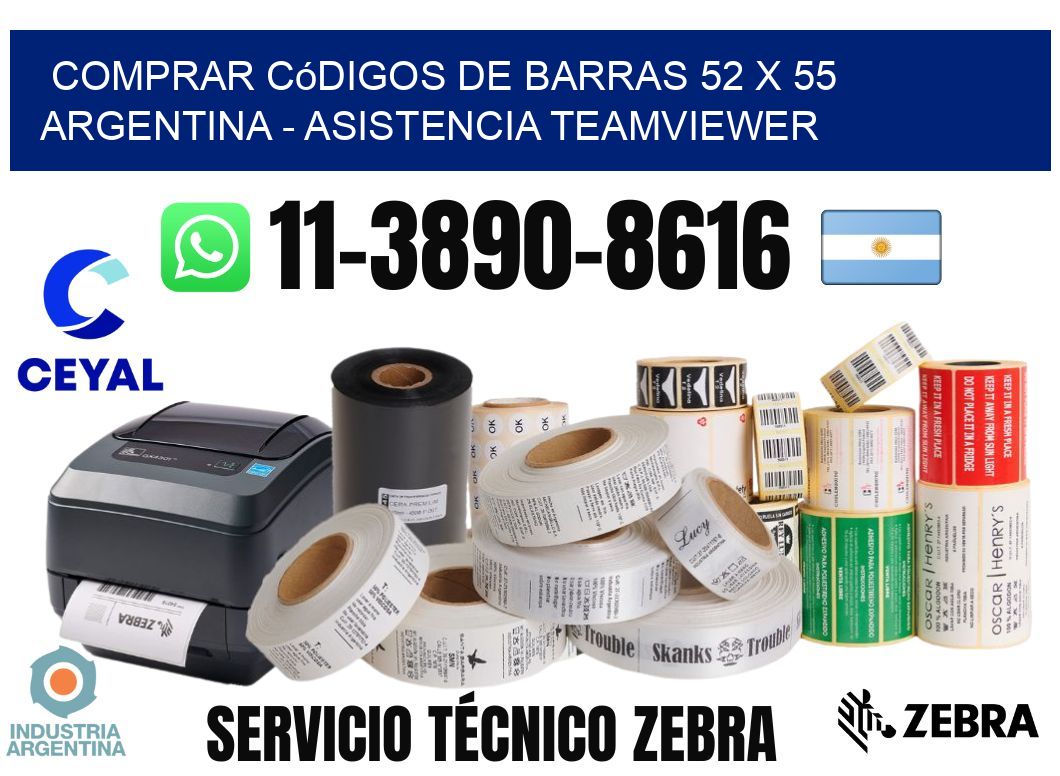 Comprar códigos de barras 52 x 55 argentina - asistencia teamviewer