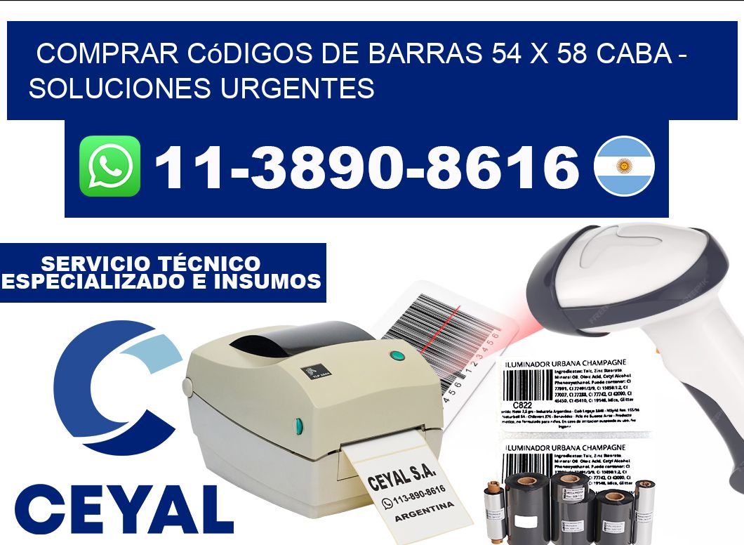 Comprar códigos de barras 54 x 58 CABA - soluciones urgentes