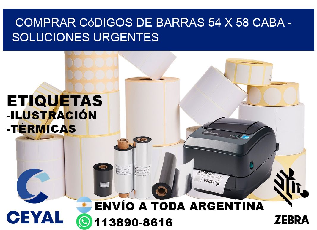 Comprar códigos de barras 54 x 58 CABA - soluciones urgentes