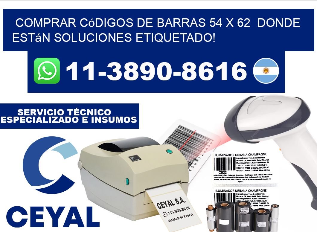 Comprar códigos de barras 54 x 62  donde están soluciones etiquetado!