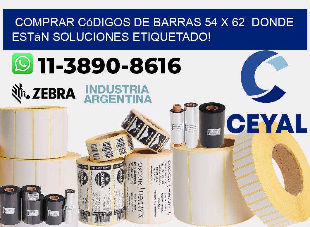 Comprar códigos de barras 54 x 62  donde están soluciones etiquetado!