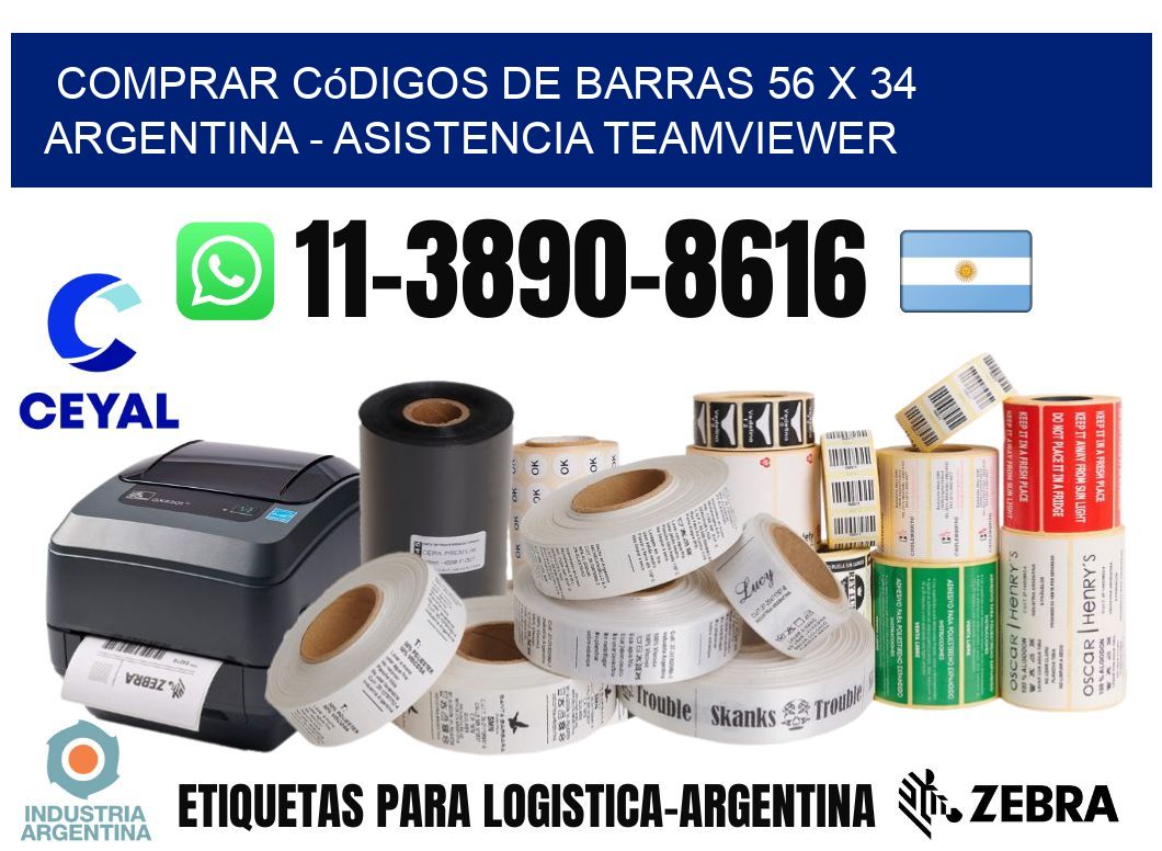 Comprar códigos de barras 56 x 34 argentina - asistencia teamviewer