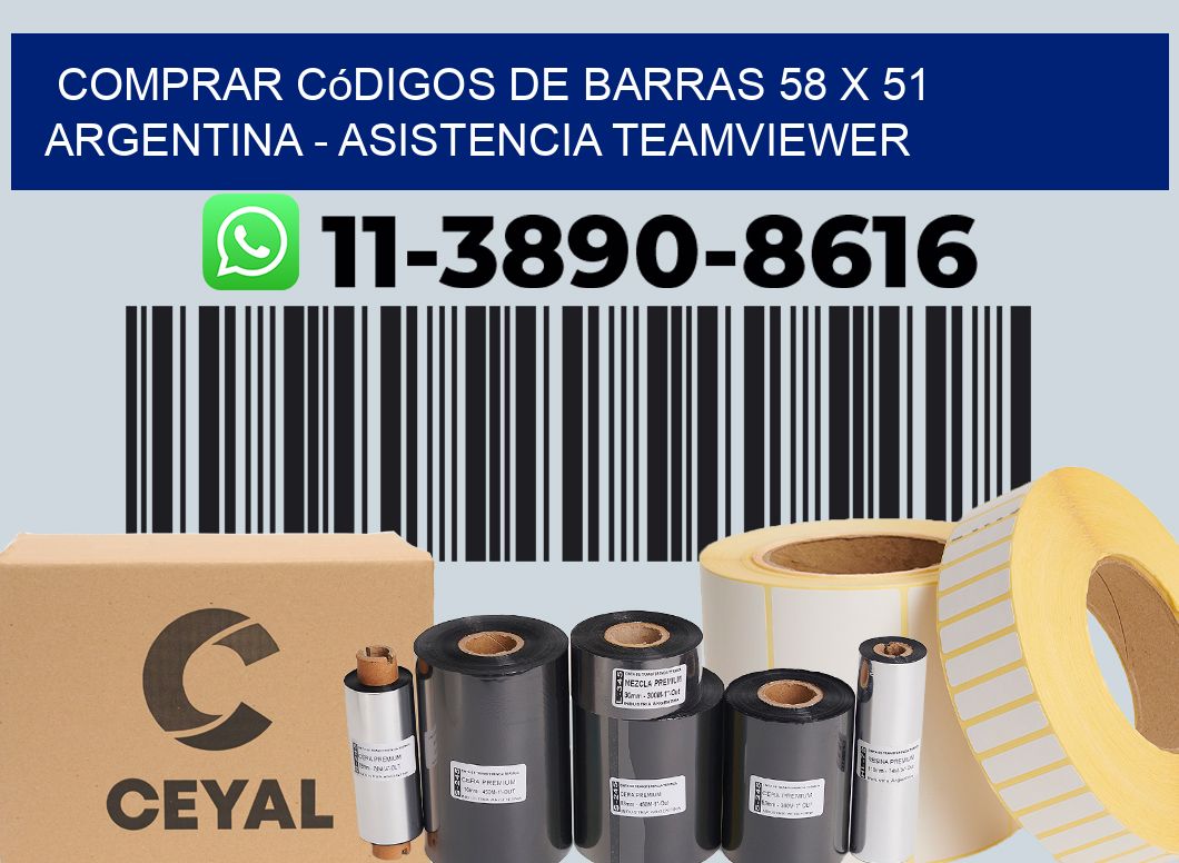 Comprar códigos de barras 58 x 51 argentina - asistencia teamviewer