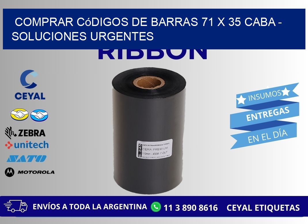 Comprar códigos de barras 71 x 35 CABA - soluciones urgentes