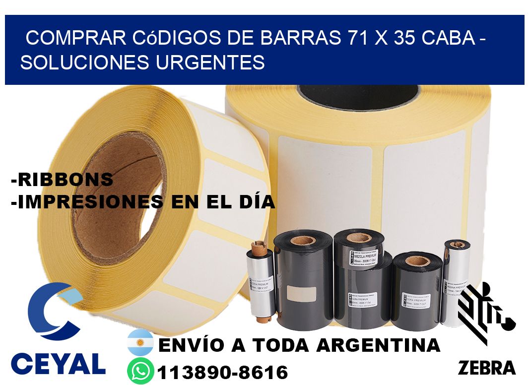 Comprar códigos de barras 71 x 35 CABA - soluciones urgentes