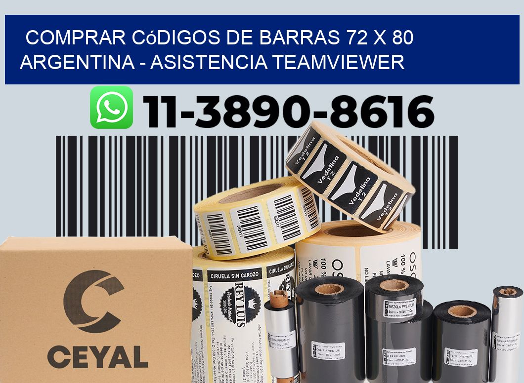 Comprar códigos de barras 72 x 80 argentina - asistencia teamviewer